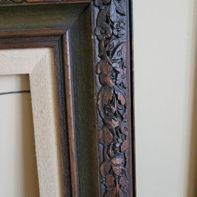 Lot 592: (2) Antique Picture Frames- one Gold Gilt
