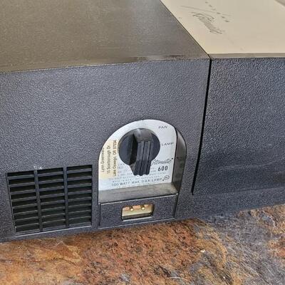 Lot 596: Vintage Projection Screen, Sawyers Rotomatic 600 Projector and Rotary Slide Tray 