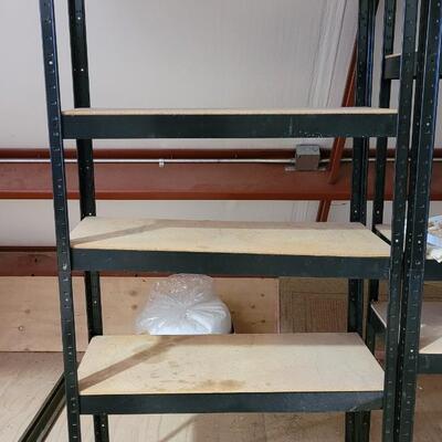 Lot 600: Metal Shelf with Pressed Wood Shelves #1 