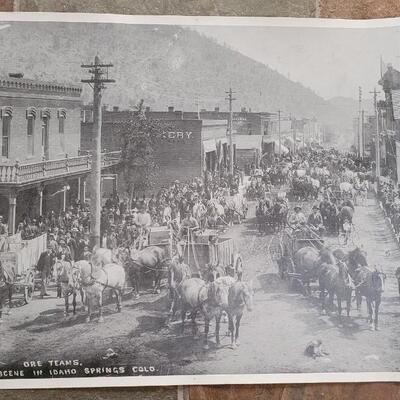 Lot 605: Poster of an Antique Photograph of a Downtown View of Idaho Springs, Colorado