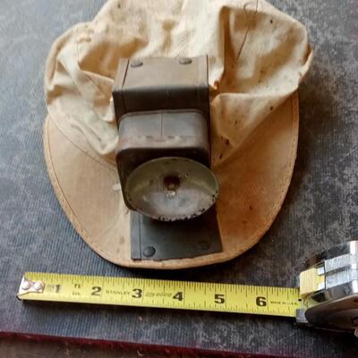 LOT 35   VINTAGE HAT WITH MINING LIGHT?