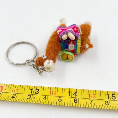 TINY ALPACA KEYCHAIN - APPEARS HANDMADE