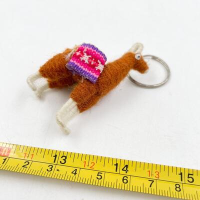 TINY ALPACA KEYCHAIN - APPEARS HANDMADE