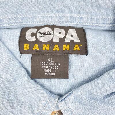 TOPEKA CAPITOL JOURNAL â€œCJ ONLINEâ€ DENIM BUTTON-UP SHIRT - MENâ€™S XL