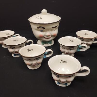 Bailey's Irish Cream Winking Boy and Girl Cups, with Cookie Jar 