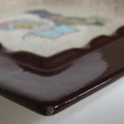 Vintage Square Plate Lorraine of California 1960s 