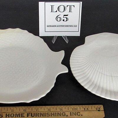 Vintage Wedgwood Shell Plate and Chicken of the Sea Tuna Plate