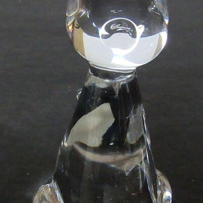 Glass Cat Figurine and Royal Family Cat Plate #194, 1988