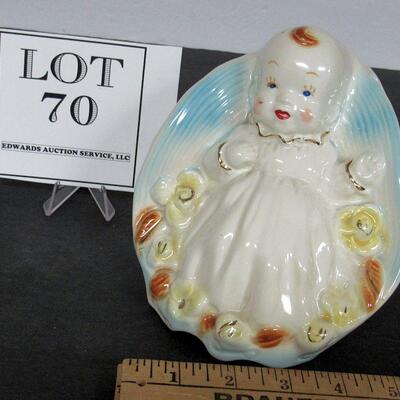 Vintage Pottery Baby Planter, Unmarked