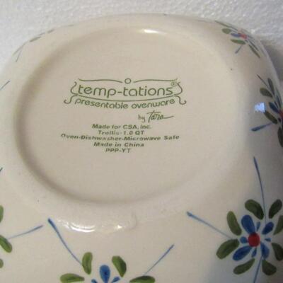 Temptations Square Bowl Appr 6" Wide x 3 3/4" Tall