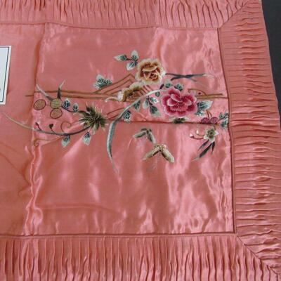 Fancy Vintage Pillow Case, Embroidered Flowers, Read Description