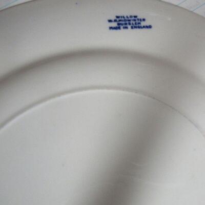 Lot of Vintage Flow Blue and Transferware Blue/White Plates