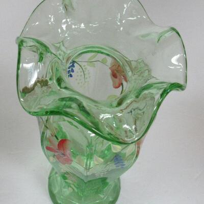 Unmarked Fenton Hand Painted Vase
