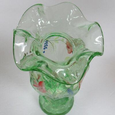 Unmarked Fenton Hand Painted Vase