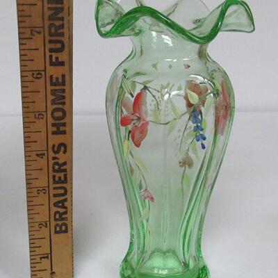 Unmarked Fenton Hand Painted Vase
