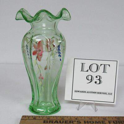 Unmarked Fenton Hand Painted Vase