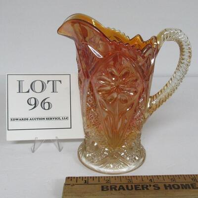 Old Imperial Carnival Glass Pitcher, Pattern #474