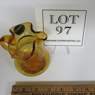 Vintage Kanawha Crackle Glass Creamer