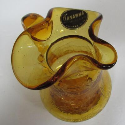 Vintage Kanawha Crackle Glass Creamer