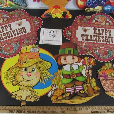 Lot of Older Thanksgiving Flats, One Dennison