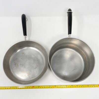 VINTAGE REVERE WARE SKILLET AND SAUCE PAN