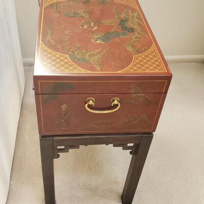 Small side table chest Asian