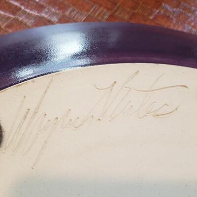Wayne Bates Sgraffitto Porcelain large bowl signed! 