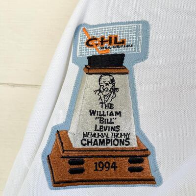 WICHITA THUNDER HOCKEY JERSEY #5 - 1994 â€œWILLIAM â€˜BILLâ€™ LEVINS MEMORIAL TROPHY CHAMPIONSâ€ 