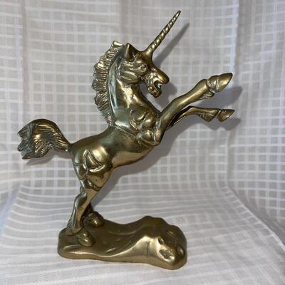 Brass Unicorn Figure 