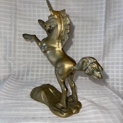 Brass Unicorn Figure 
