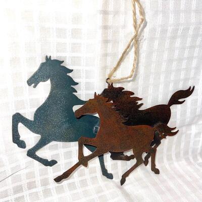 Western Running Horses Ornament 