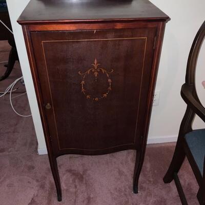 Inlaid Mahogany Side Table or Cupboard 