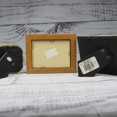 Vintage Set of Small Photo Frames with Various Pictures 
