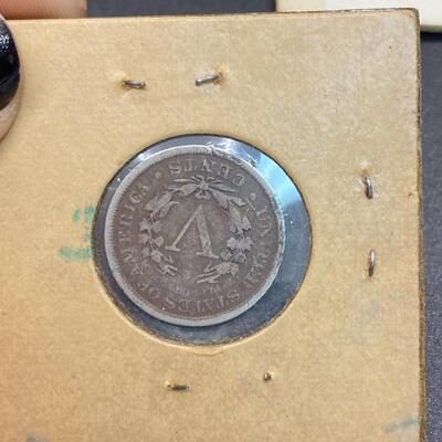 Set of 4 Antique 1900s Liberty Head V Cent Nickels 