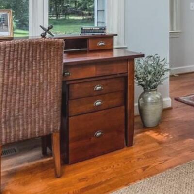 Pottery Barn Writing Desk with File Cabinet