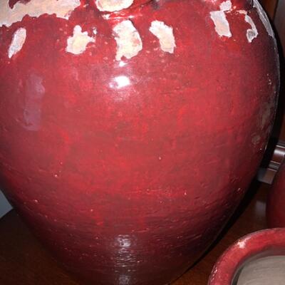 Set of 3 c  Clay Pots