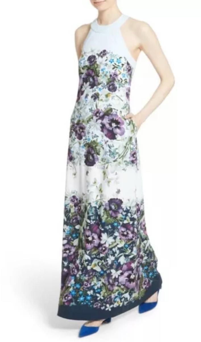 New Ted Baker Ziloh Floral Enchantment Maxi Dress Ted Size 1 / US 4 ...