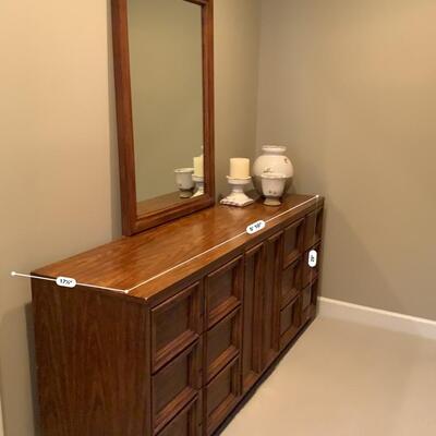 Wooden Dresser with mirror 