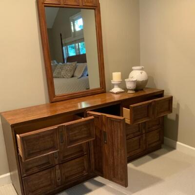 Wooden Dresser with mirror 