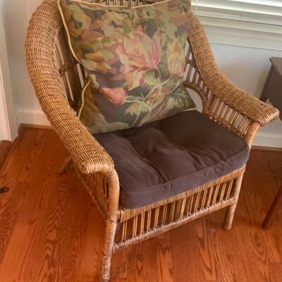 Pair of Wicker Arm Chairs 