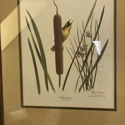 Signed Ray Harm Print of Yellow Throat