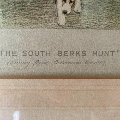 Classic Hunt Scene - South Burks Etching