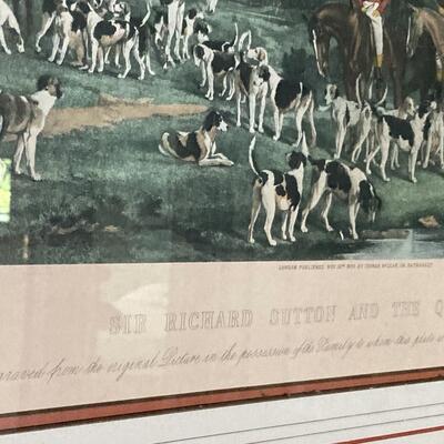 Sir Richard Sutton and the Quorn Hounds Etching