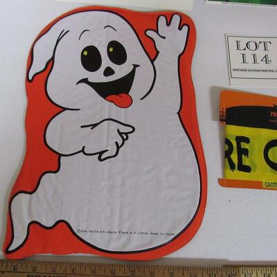 Halloween Window Clings, Yard Decor, Caution Banner