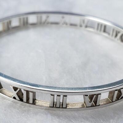 Tiffany Atlas bangle bracelet with Roman Numerals 