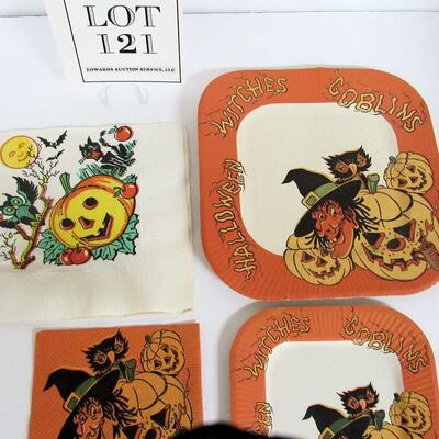 Vintage Halloween Paper Plates and Napkins