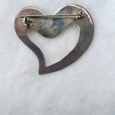 Sterling silver 925 Heart Pin