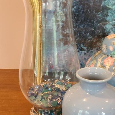 Lot 6: Gold Framed Monet Print, Pottery Vases and More 