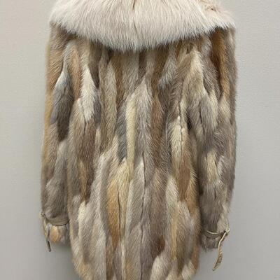 Vintage Retro Oscar De La Renta Rabbit Fox Fur Coat