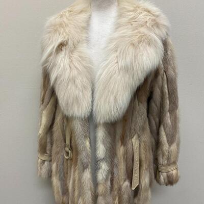 Vintage Retro Oscar De La Renta Rabbit Fox Fur Coat